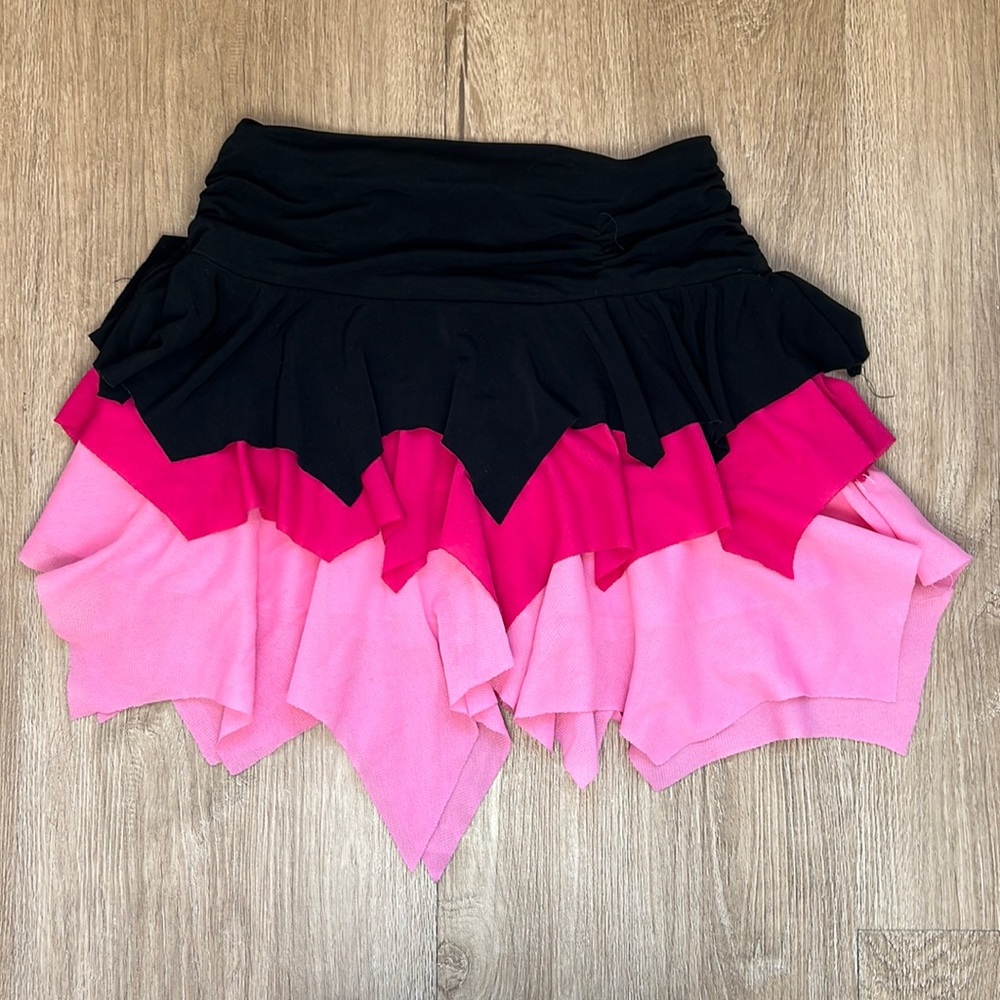 Girl’s Layered Pink & Black Skirt Size Medium